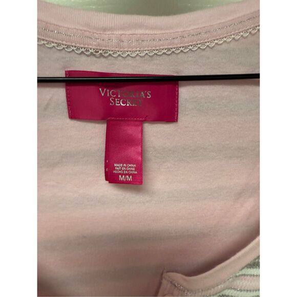 Victoria’s Secret Y2K Pink White & Silver Waffle Knit Short Romper sz M NWOT - Picture 6 of 9